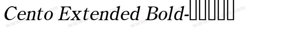 Cento Extended Bold字体转换